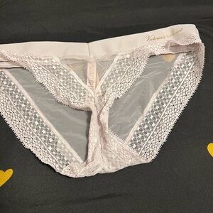 Victoria's Secret Sheer Lace Panty - Light Pink